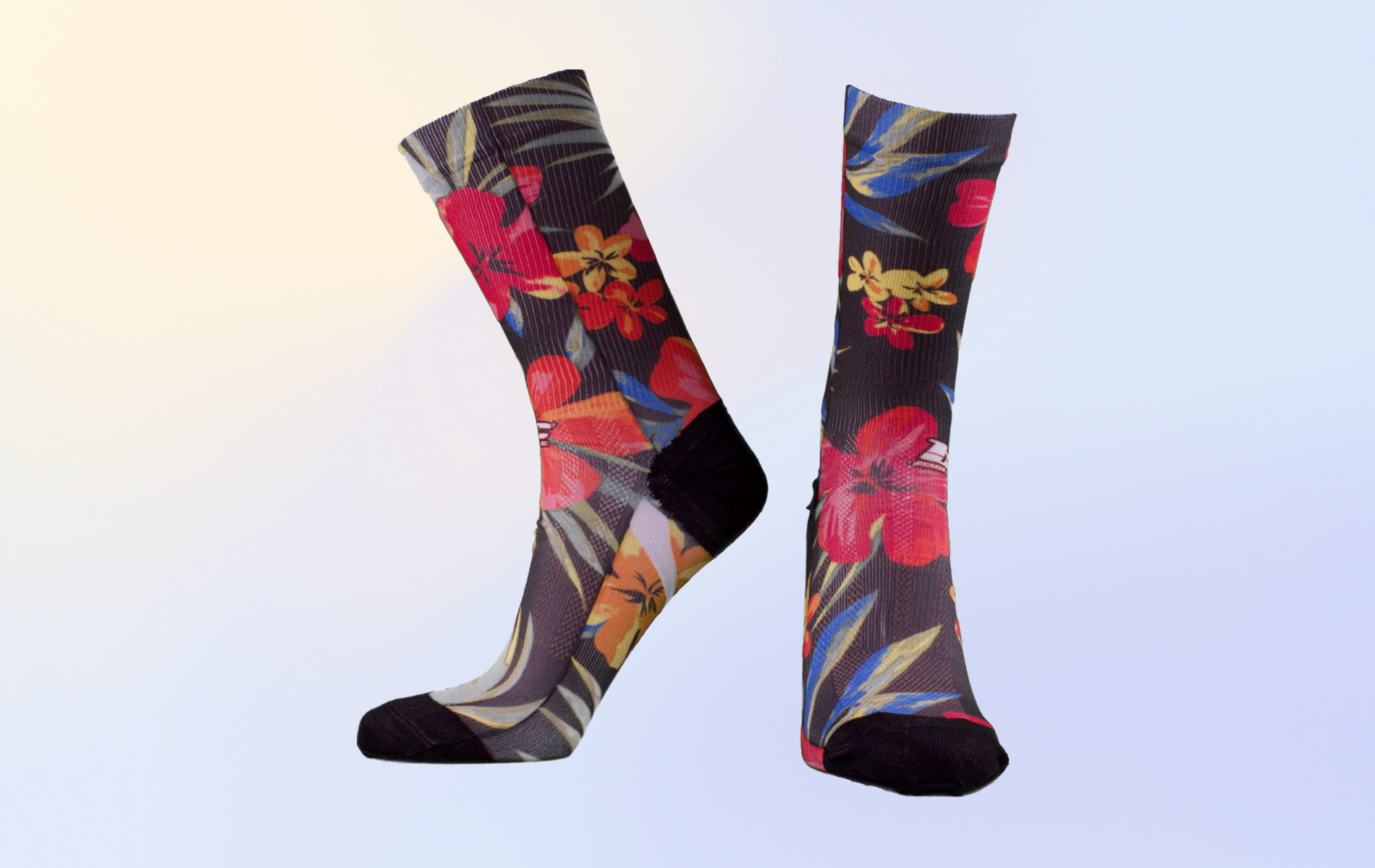 Beaker Concepts Custom Floral Performance Sock - Slide 1