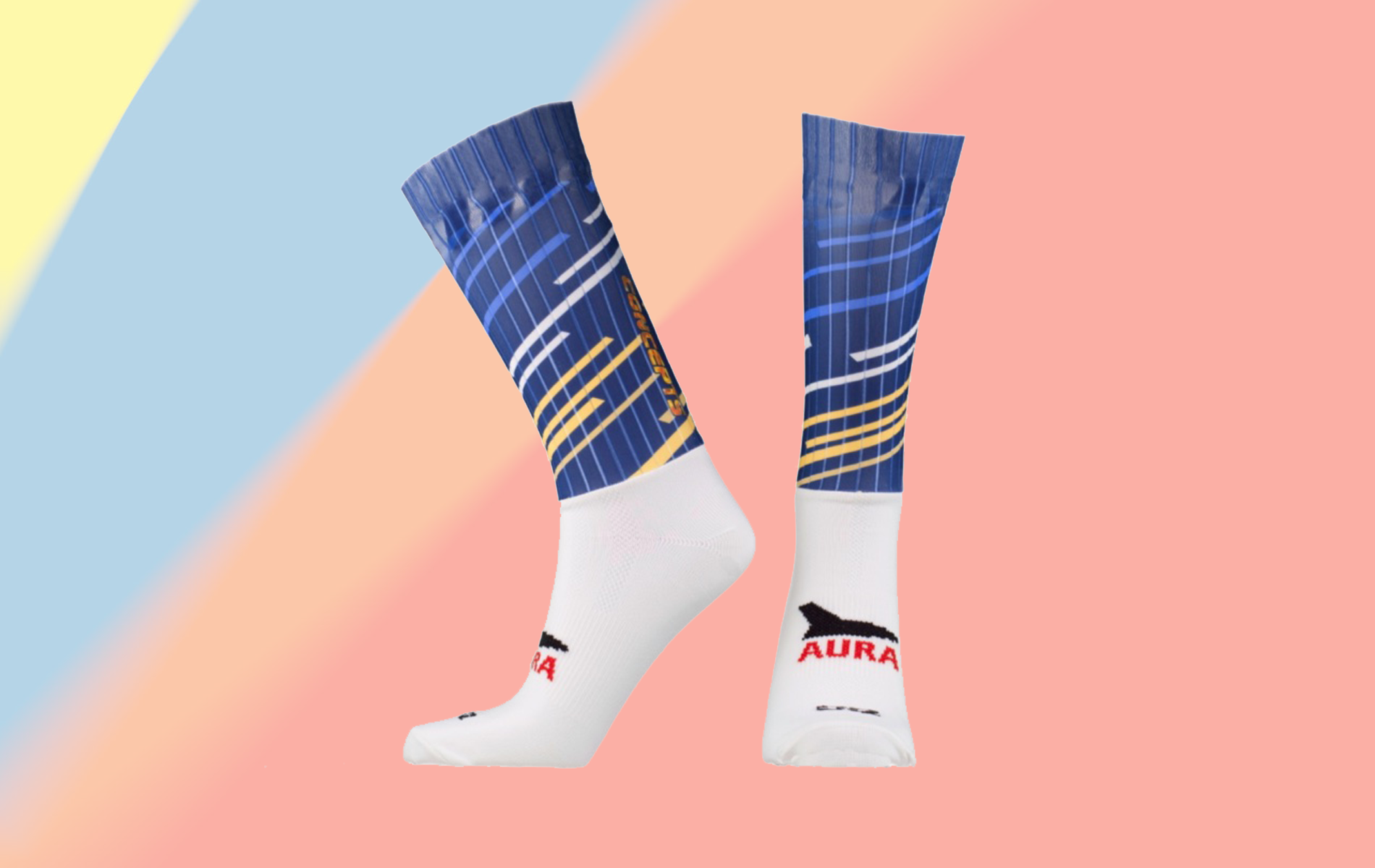Beaker Concepts Custom Aero Striped Sock - Slide 2